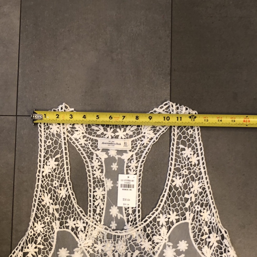 Abercrombie & Fitch Sheer Embroidered Top - Picture 7 of 10